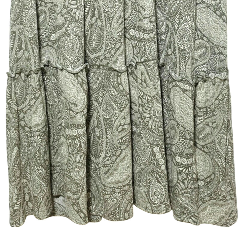 Knox Rose Dress Women's Size L Light Sage Paisley Tiered Casual Boho Summer - Picture 3 of 8